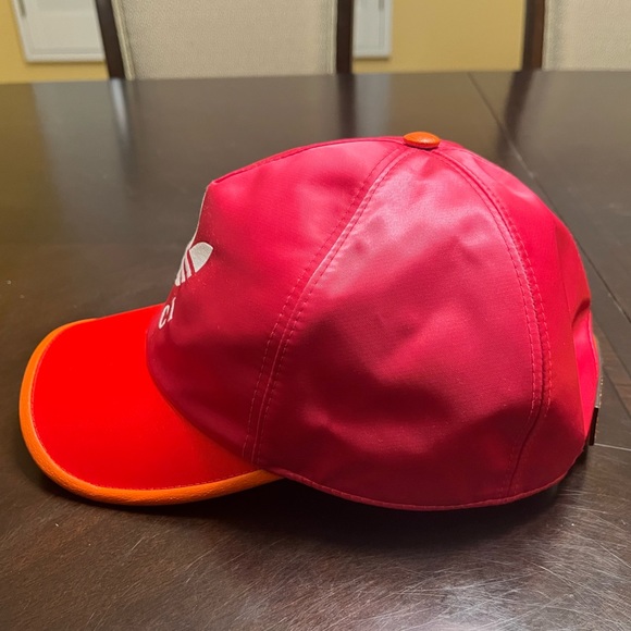 New Authentic Gucci Adidas Logo Pink Baseball Hat - Picture 7 of 15